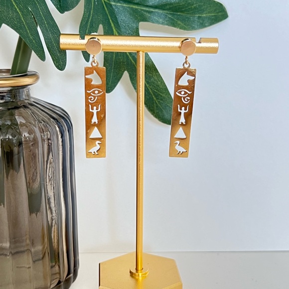 Ancient Egyptian Earrings -Protection Egyptian Earrings - Hieroglyphic Earrings - Picture 7 of 7